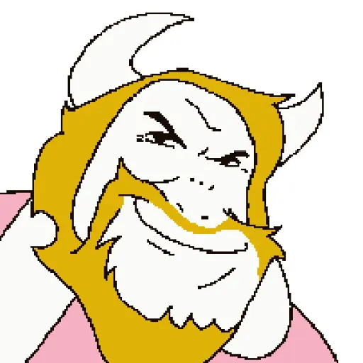 Asgore runs over Dess