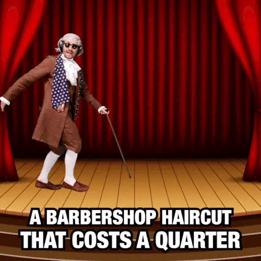 a barbershop haircut that costs a quarter