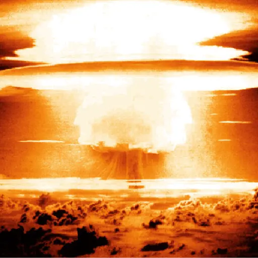 bomb falling and exploding