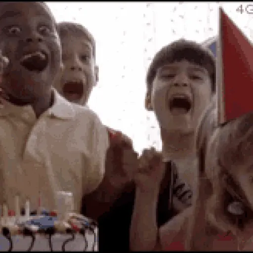 kids cheering yay