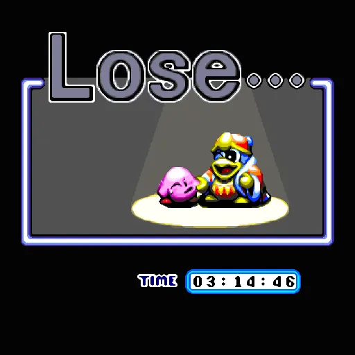 Kirby Super Star - Game Over