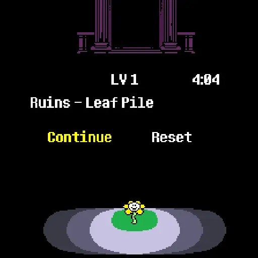 Undertale Start Menu